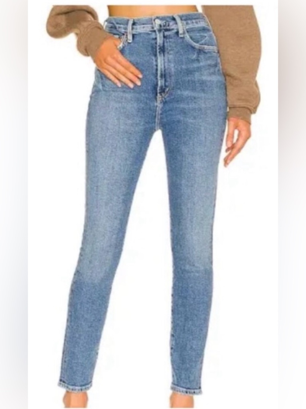 Agolde 12” High-Rise pinch waist Light Blue Women's Jeans size 24